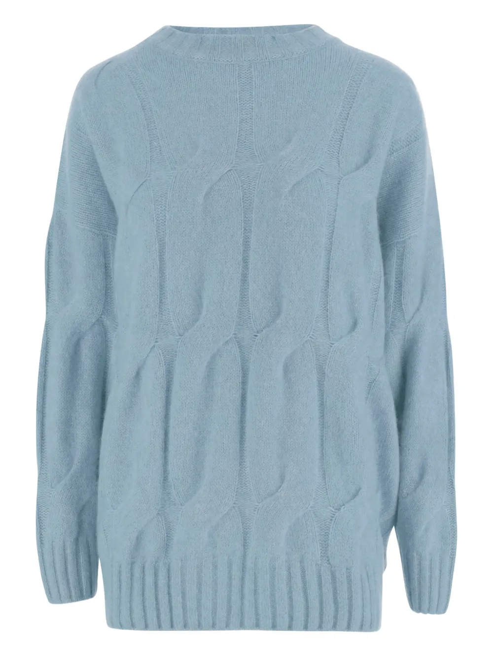 Allude cable-knit round-neck sweater - Blu