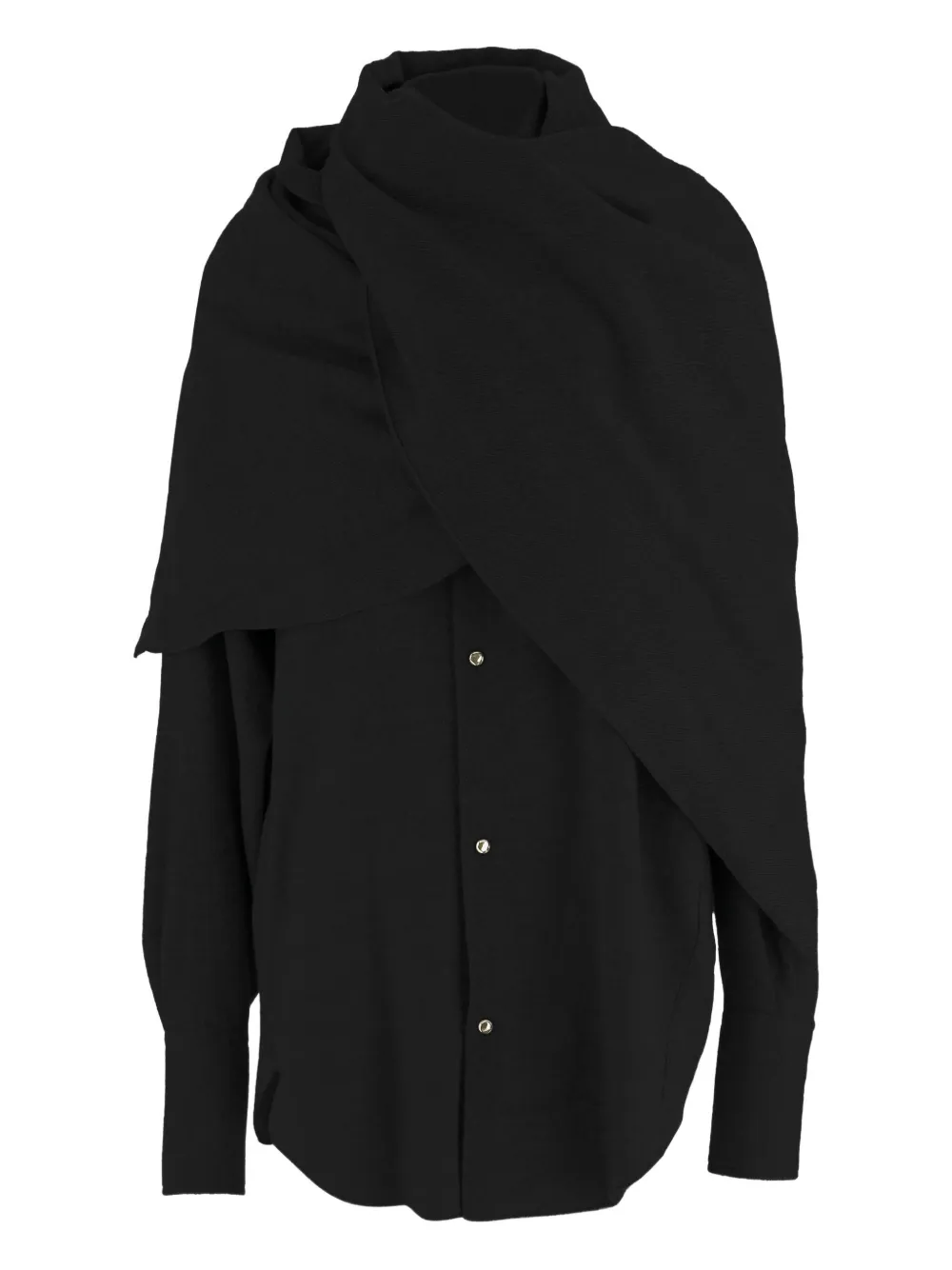 DARKPARK layered wool shirt | Black | Image 1