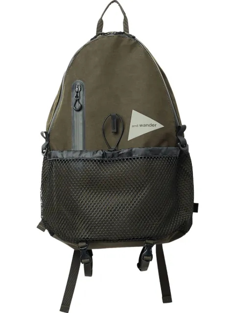 and Wander triangular-logo backpack