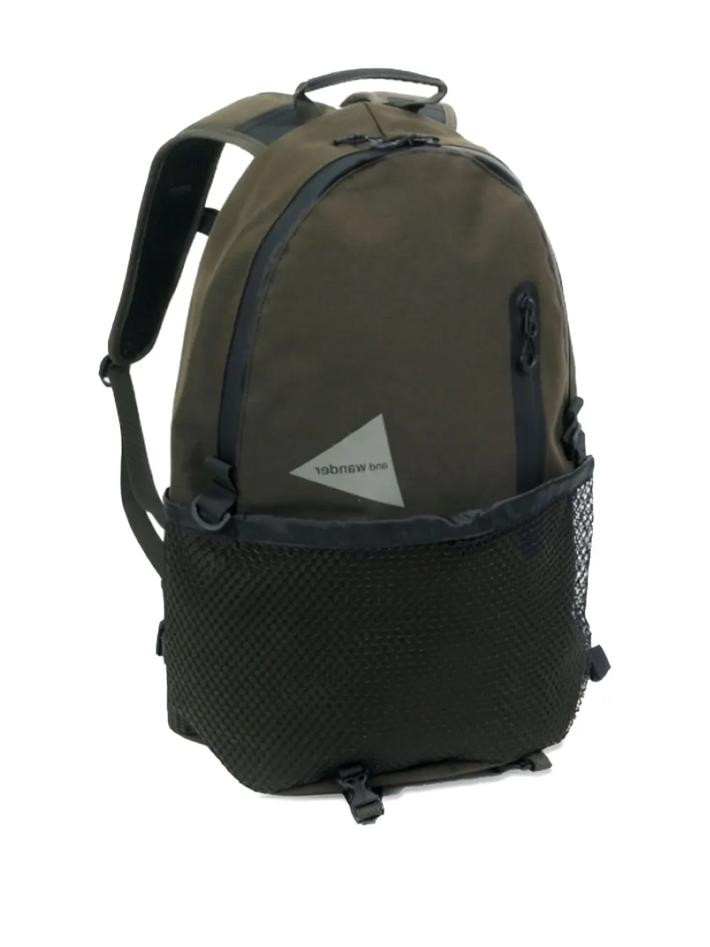 And Wander Triangular-logo Backpack In Green
