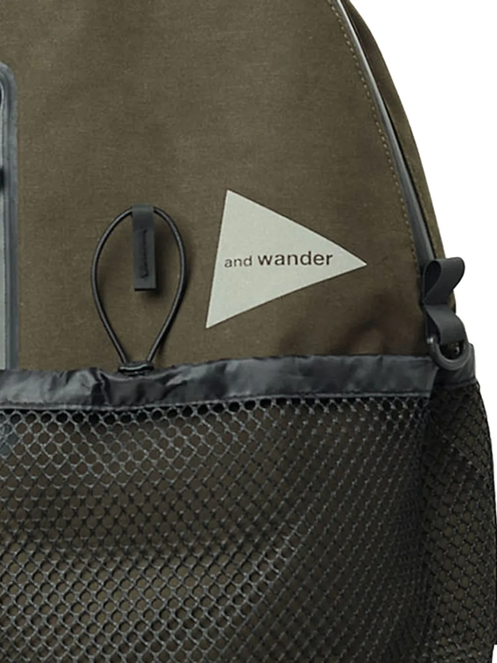 And Wander Triangular-logo Backpack In Green