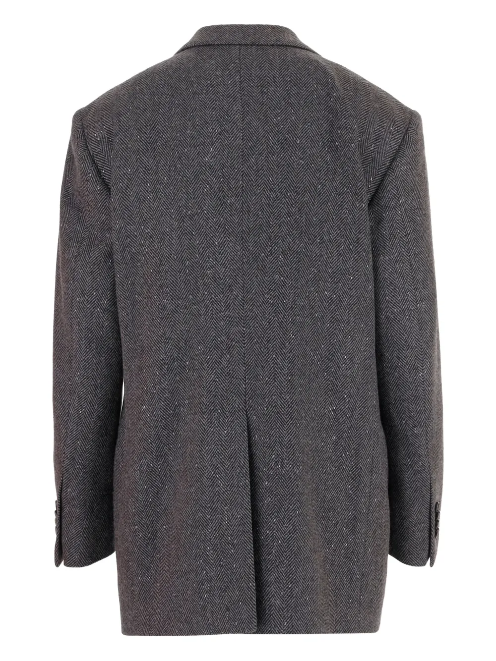 Tagliatore Herringbone Single-breasted Blazer In Gray