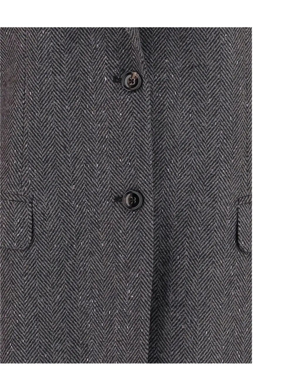 Tagliatore Herringbone Single-breasted Blazer In Gray