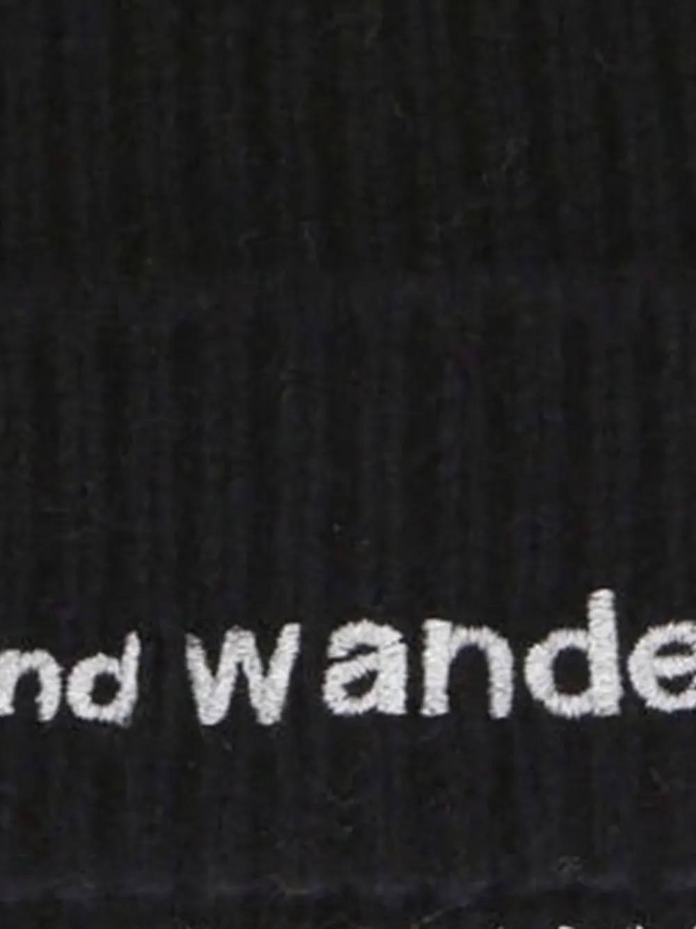  And Wander Logo-embroidered Beanie - Black 