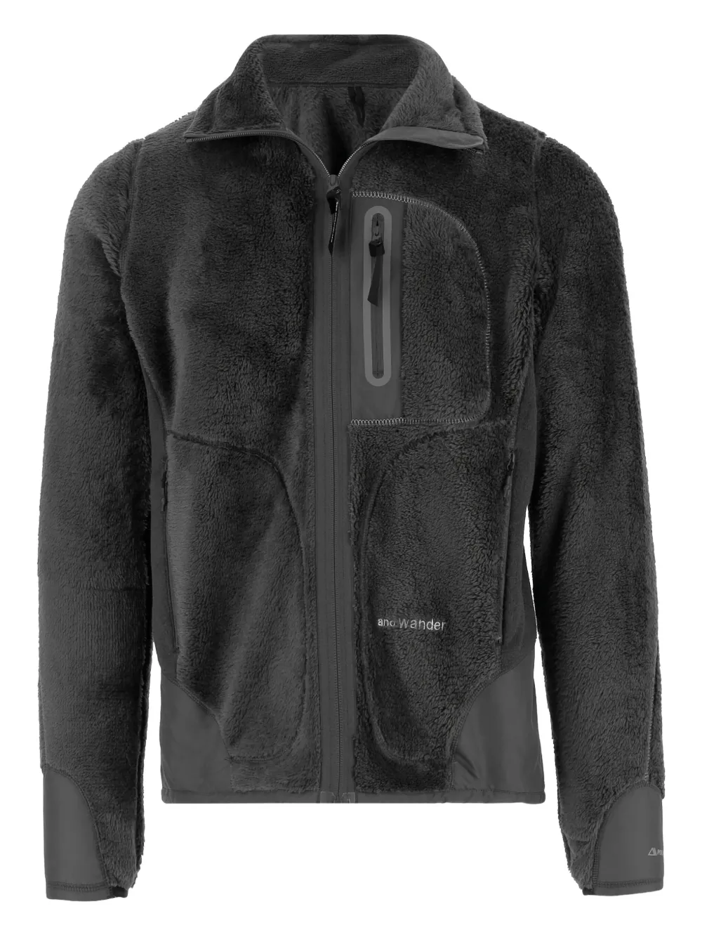 and Wander zipped fleece jacket | Black | Image 1