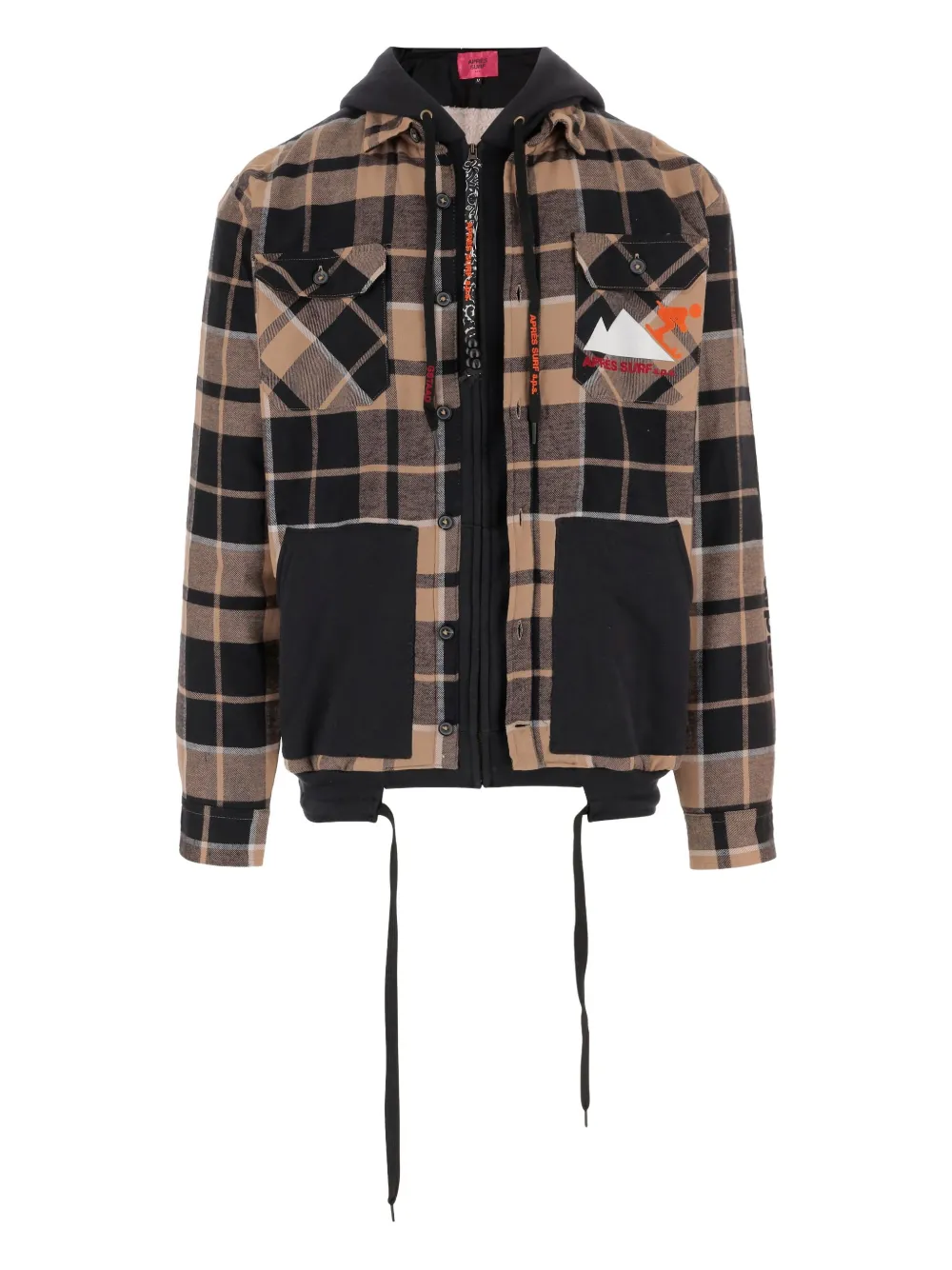 Après Surf checked hooded jacket | Brown | Image 1