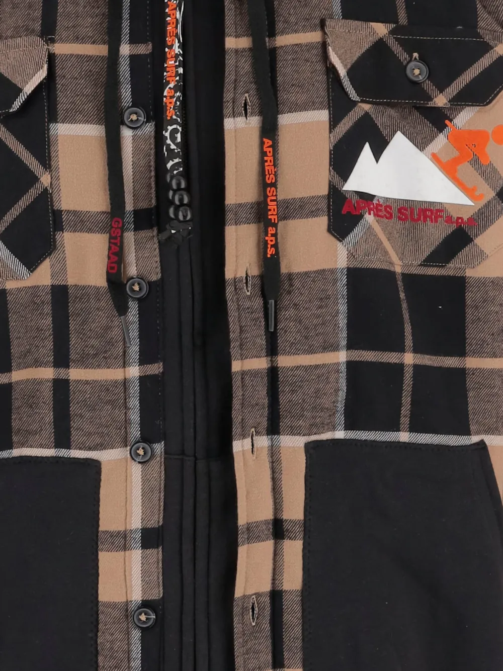  Après Surf Checked Hooded Jacket - Brown 