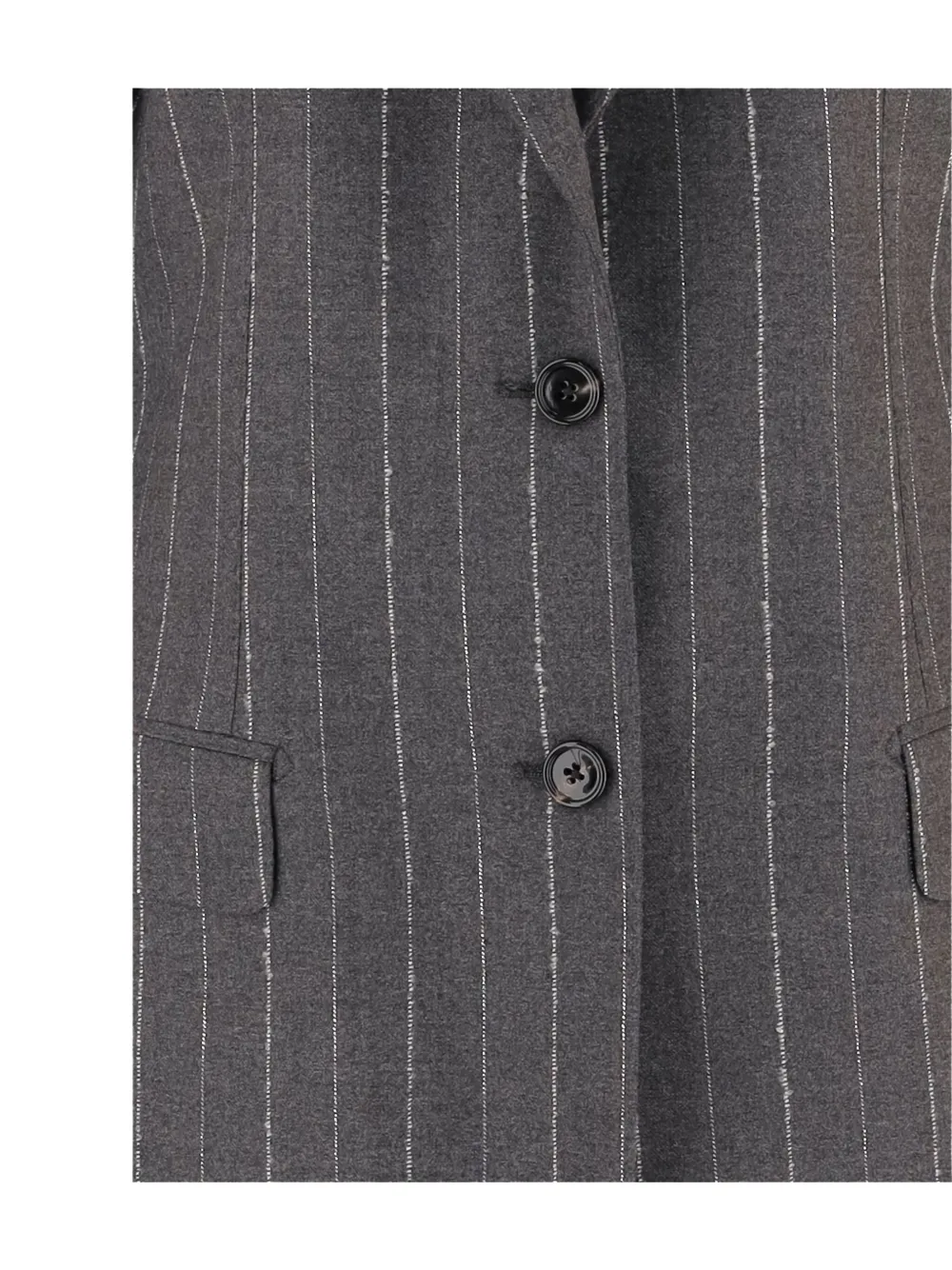 Tagliatore Striped Single-breasted Blazer In Gray