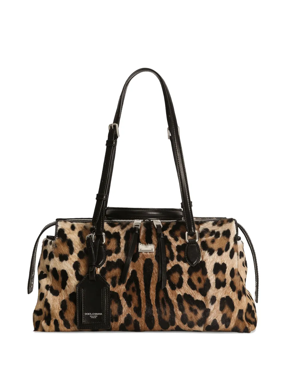 Dolce & Gabbana Leopard Print Vittoria Shoulder Bag In Animal Print