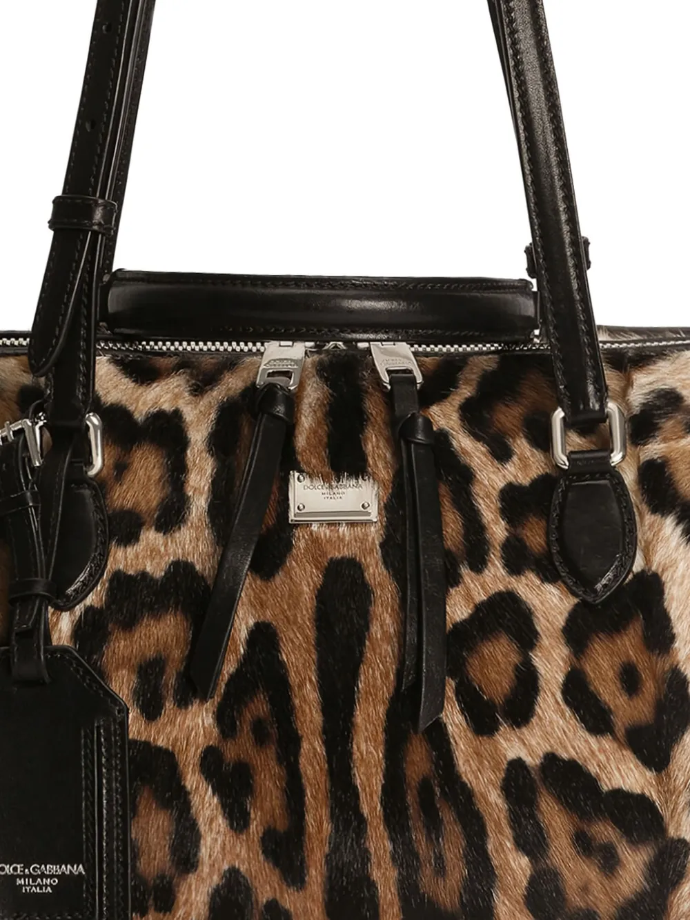 Dolce & Gabbana Leopard Print Vittoria Shoulder Bag In Animal Print