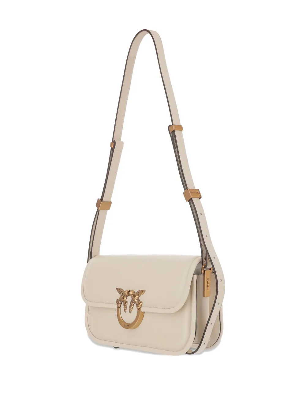 Pinko Love Bag Box Shoulder Bag In Nappa Leather In White