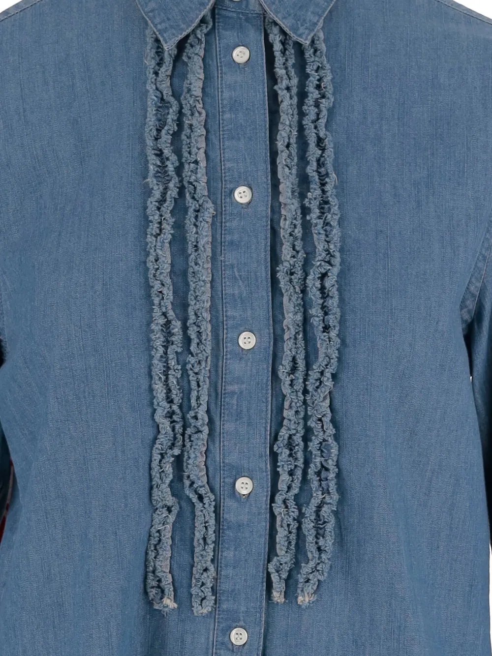 ASPESI Blouse met ruchedetail Blauw