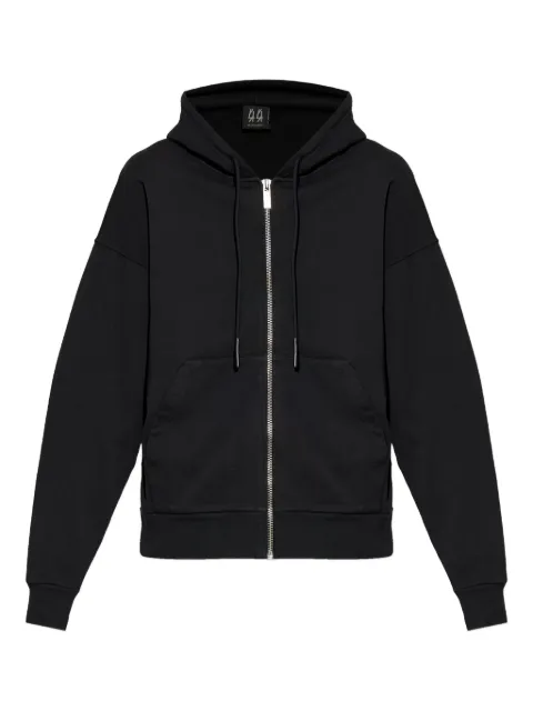 44 LABEL GROUP zip-up cotton hoodie