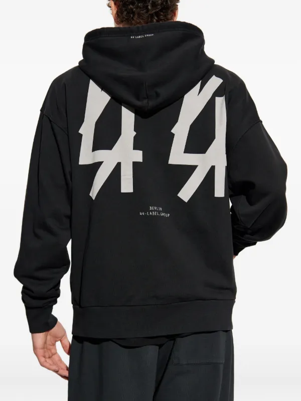 44 LABEL GROUP ジップアップ パーカー | ブラック | FARFETCH JP