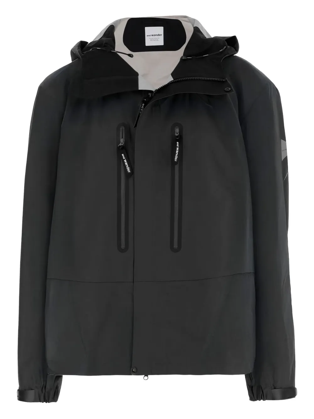 and Wander chamarra con capucha ajustable | negro | Image 1