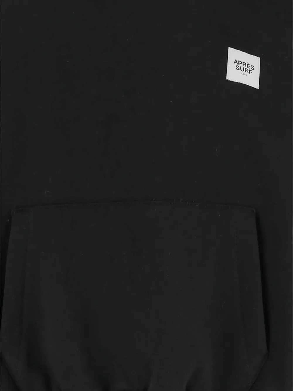 Après Surf Hooded Black Sweatshirt With Contrasting Logo And Kangaroo Pocket In Black