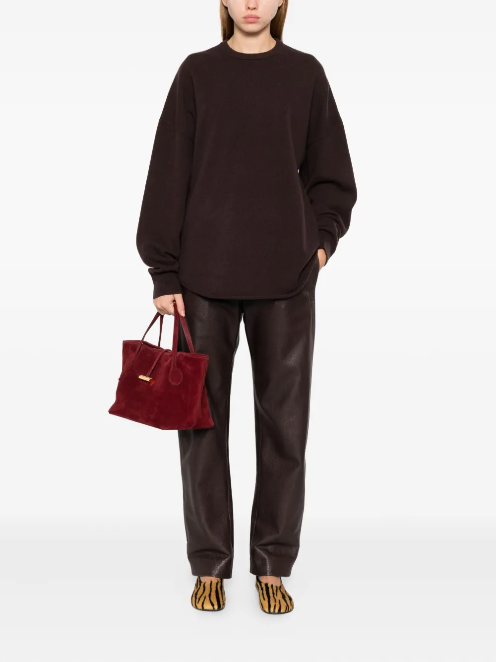 extreme cashmere Trui met ronde hals Zwart