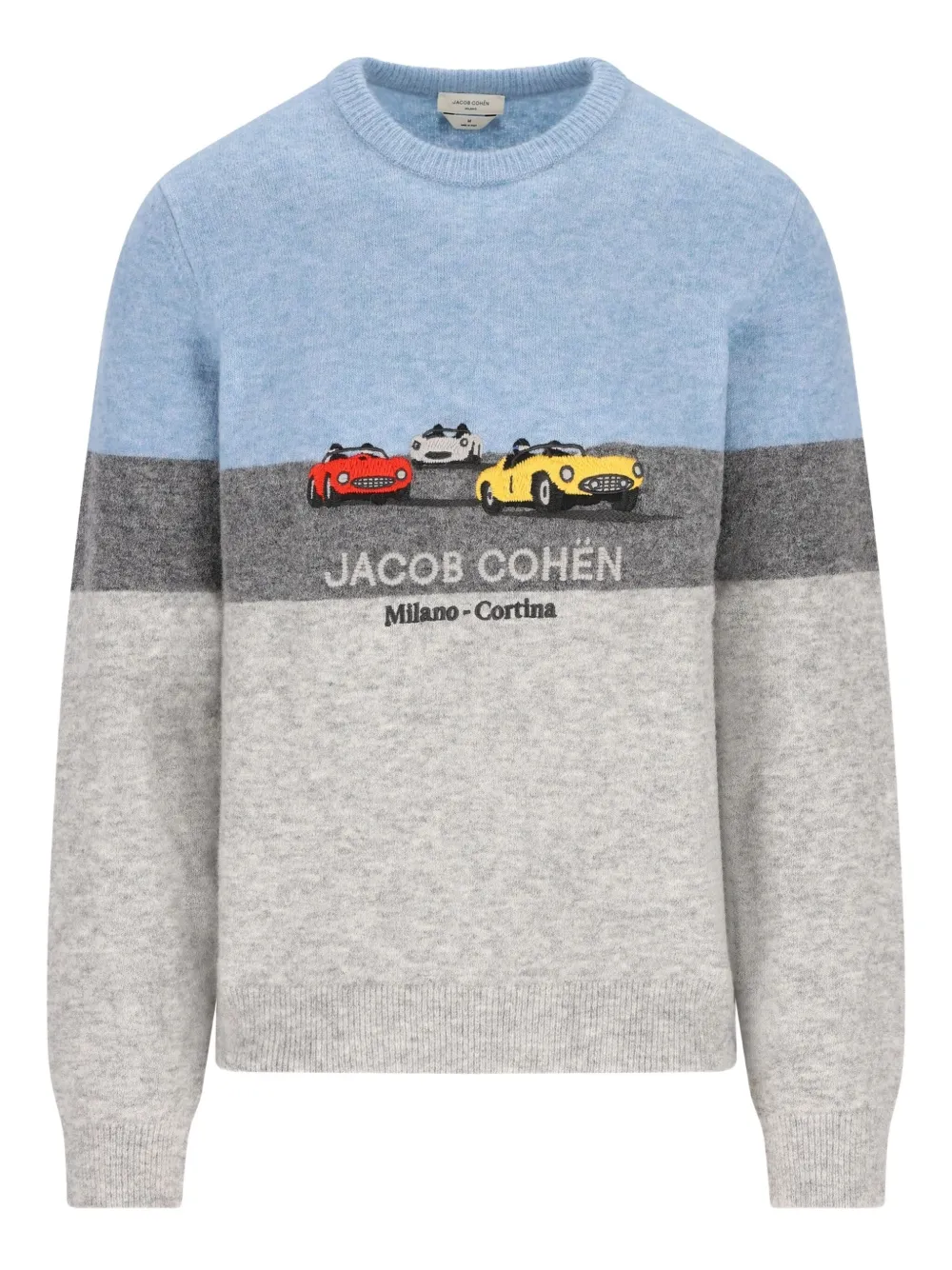 Jacob Cohën colour-block embroidered sweater | Blue | Image 1