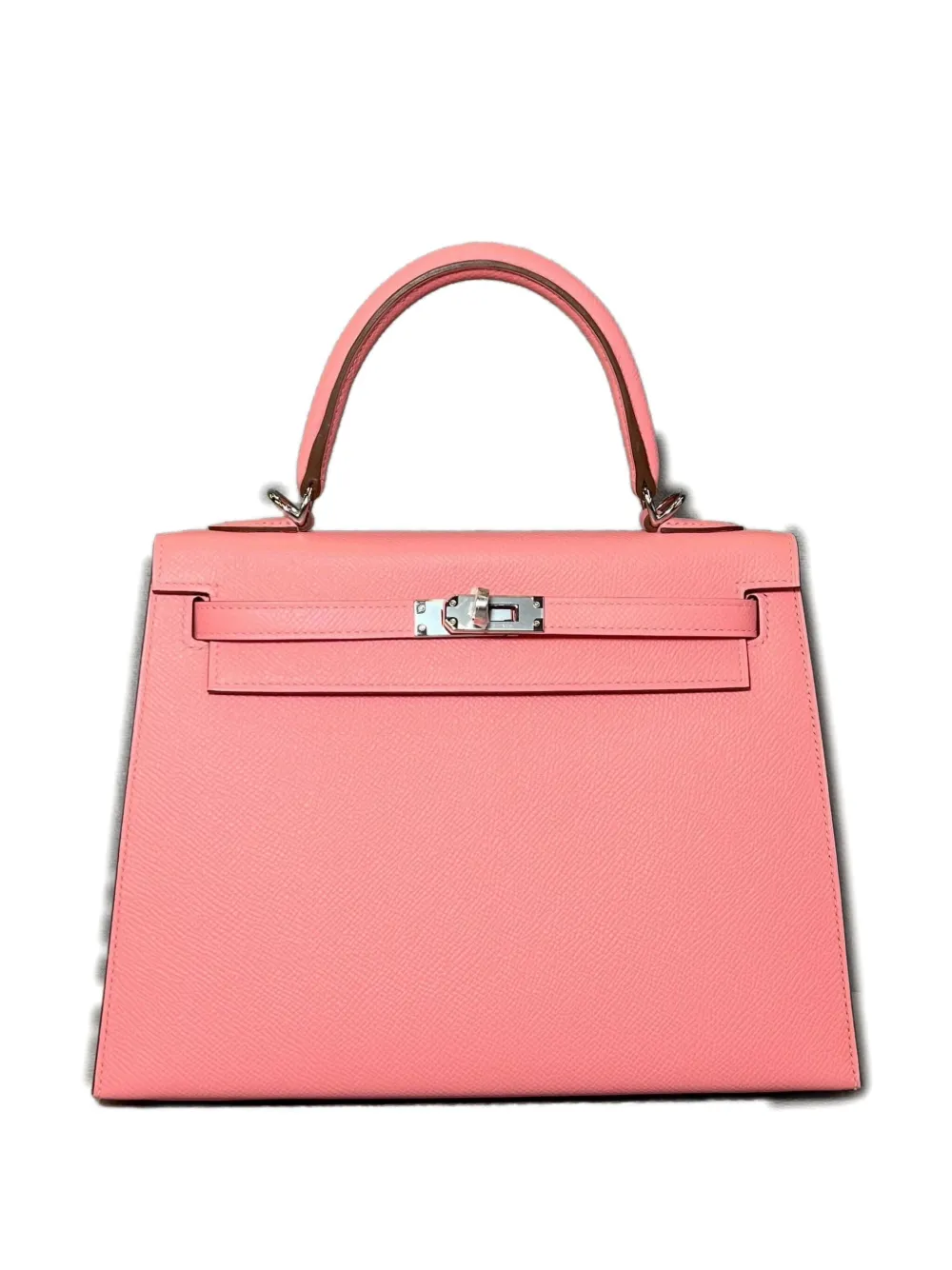 Pre-owned Hermes Kelly 25 Sellier Tote Bag In Pink