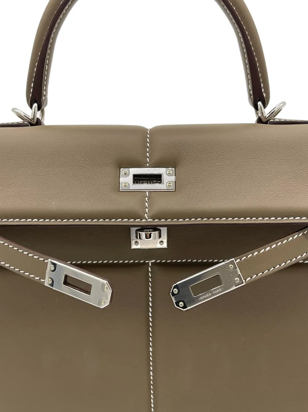 Pre-owned Hermes Kelly 25 Tote Bag In Brown