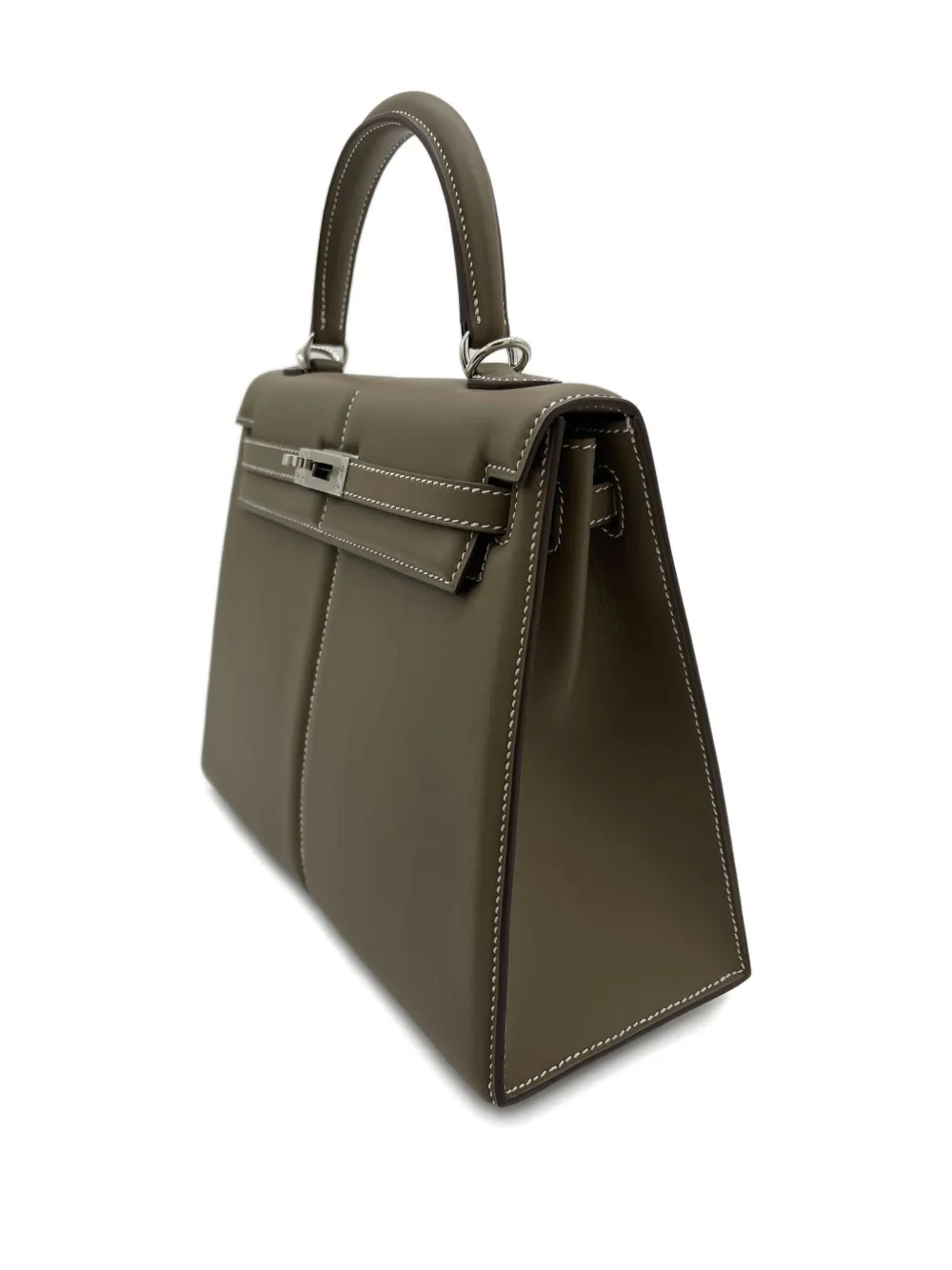 Pre-owned Hermes Kelly 25 Tote Bag In Brown