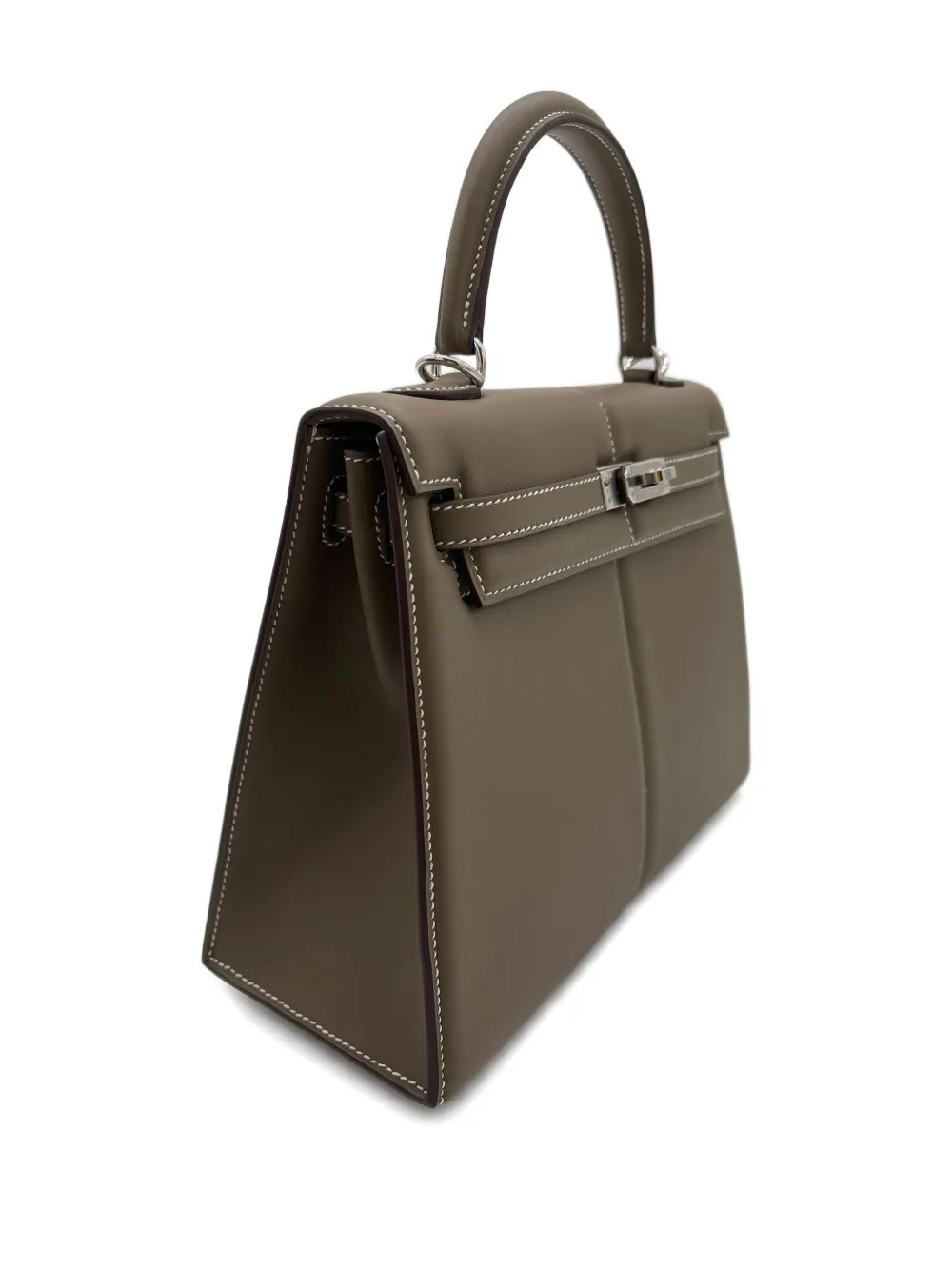 Pre-owned Hermes Kelly 25 Tote Bag In Brown