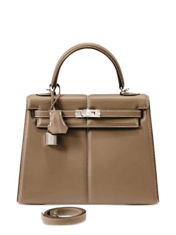 Hermès Pre-Owned 2022 Kelly 25 Swift Padded palladium-hardware Limited  Edition Brown FARFETCH IN