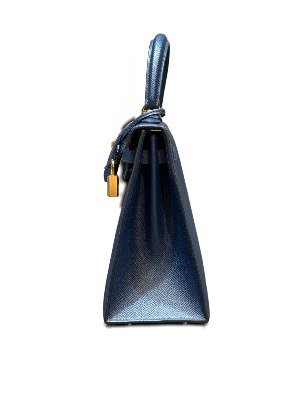 Pre-owned Hermes 2023 Kelly 25 Sellier Tote Bag In Blue
