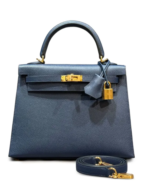 Hermès Pre-Owned 2023 Kelly Sellier 25 Epsom-leather gold-hardware Tote Bag  Blue FARFETCH IN