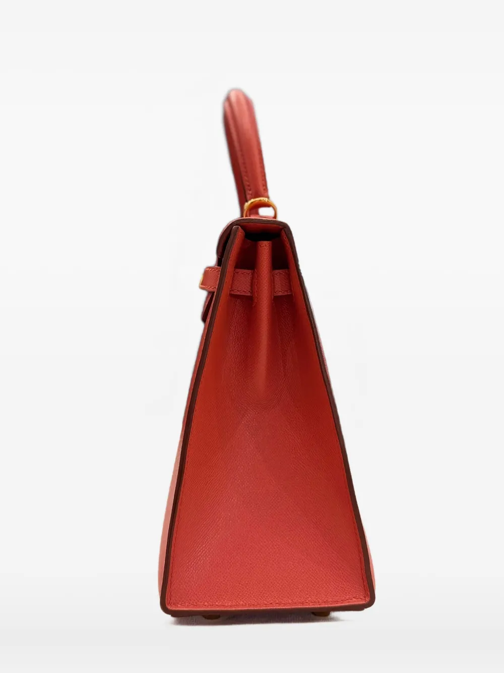 Pre-owned Hermes 2022 Kelly 25 Sellier Tote Bag In Red