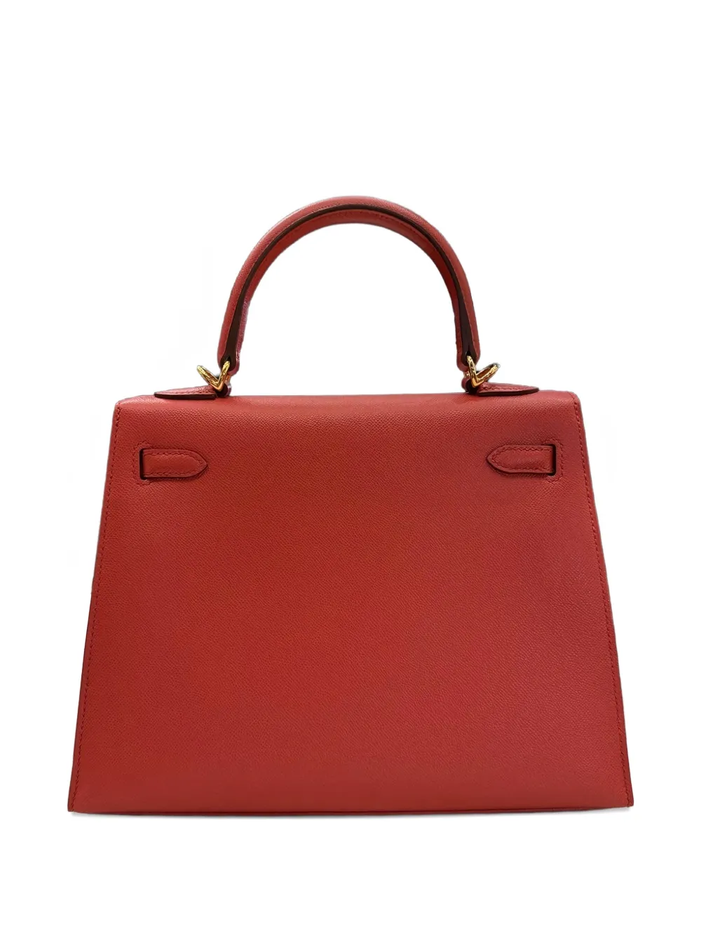 Pre-owned Hermes 2022 Kelly 25 Sellier Tote Bag In Red