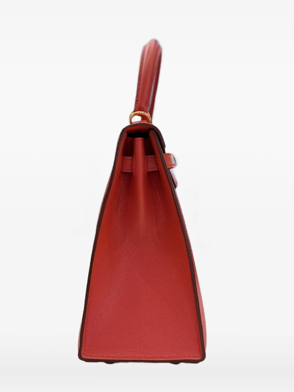 Pre-owned Hermes 2022 Kelly 25 Sellier Tote Bag In Red