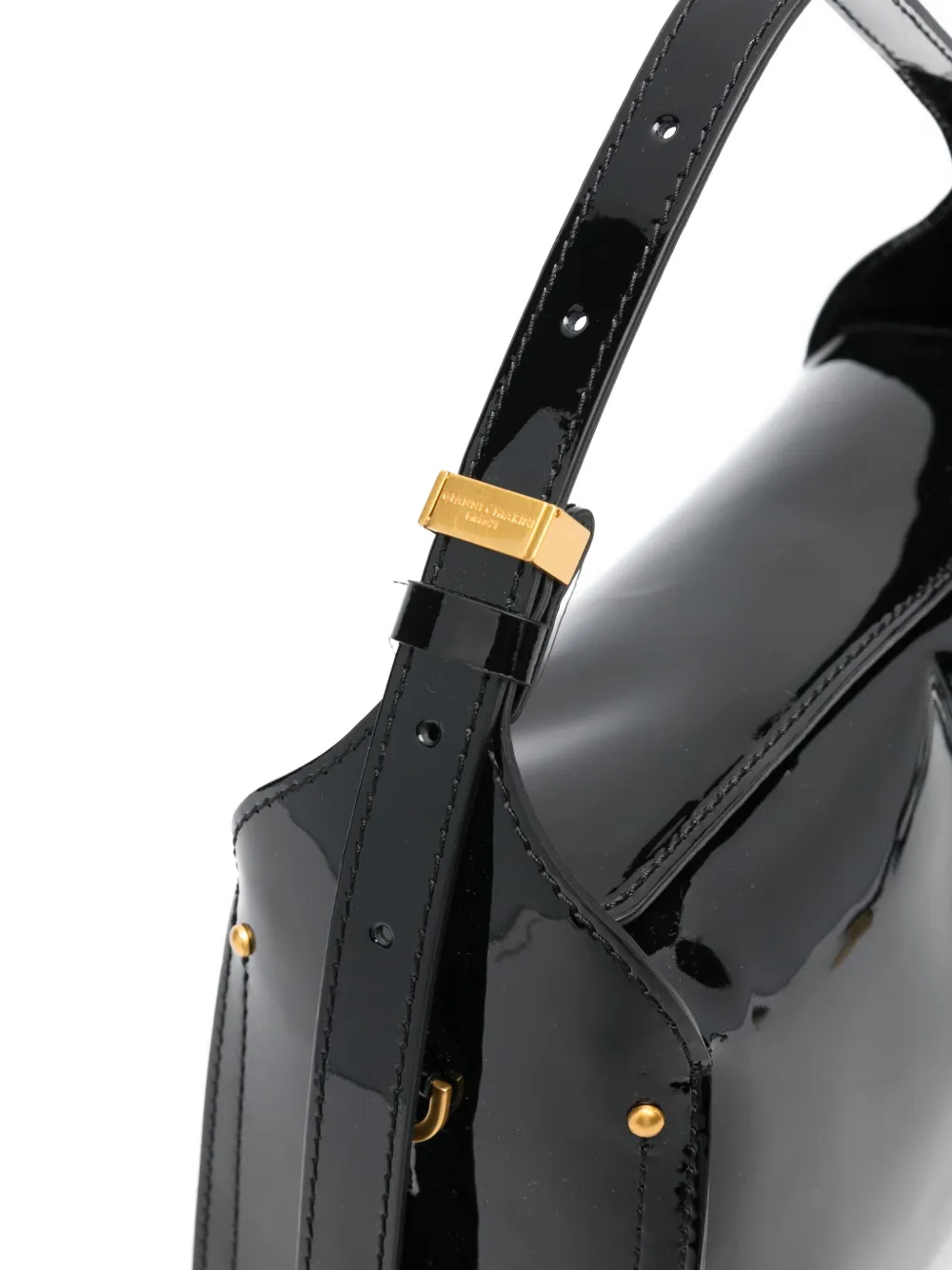 GIANNI CHIARINI Leren schoudertas Zwart