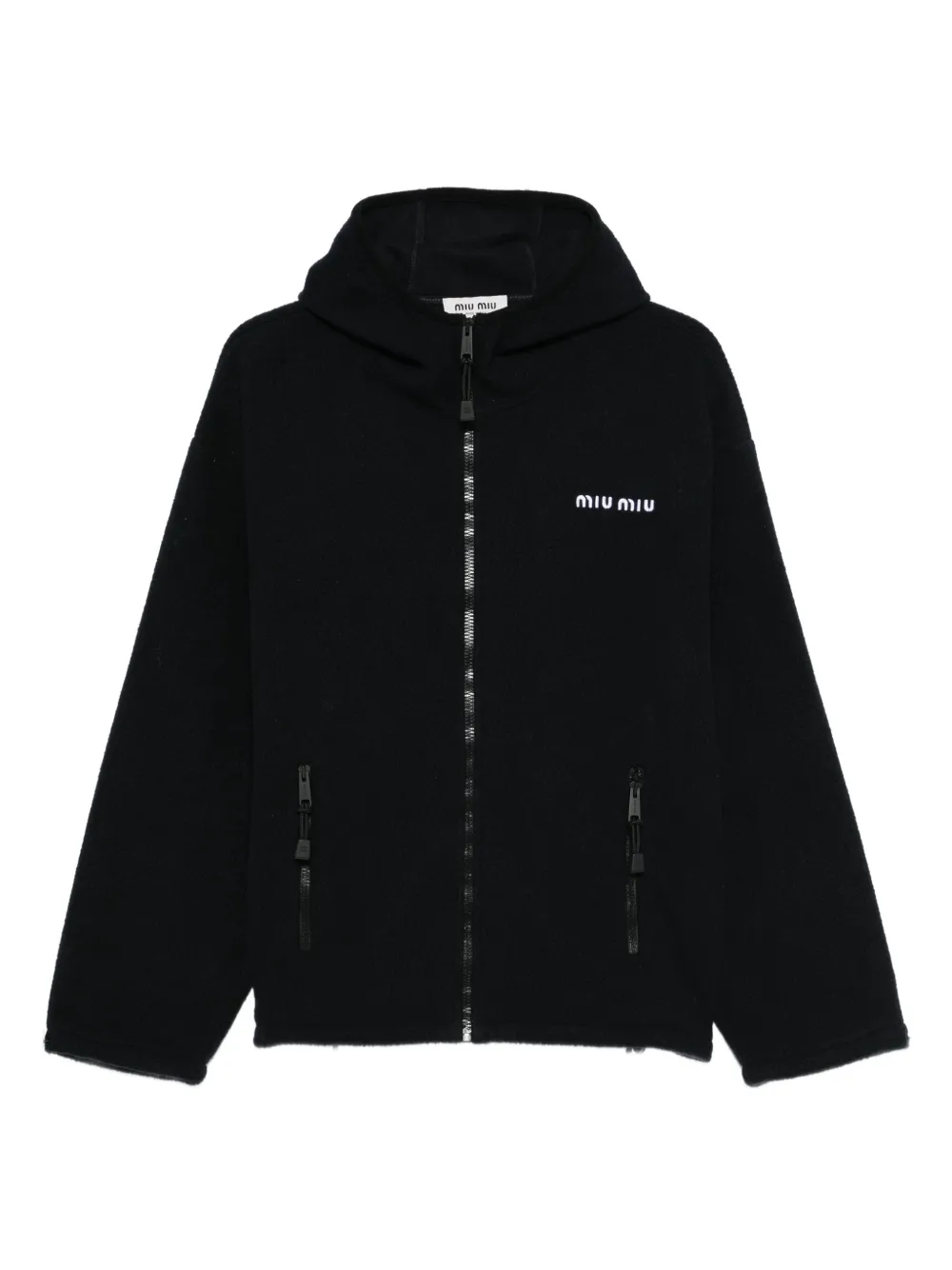Miu Miu zip-up hoodie | Blue | Image 1