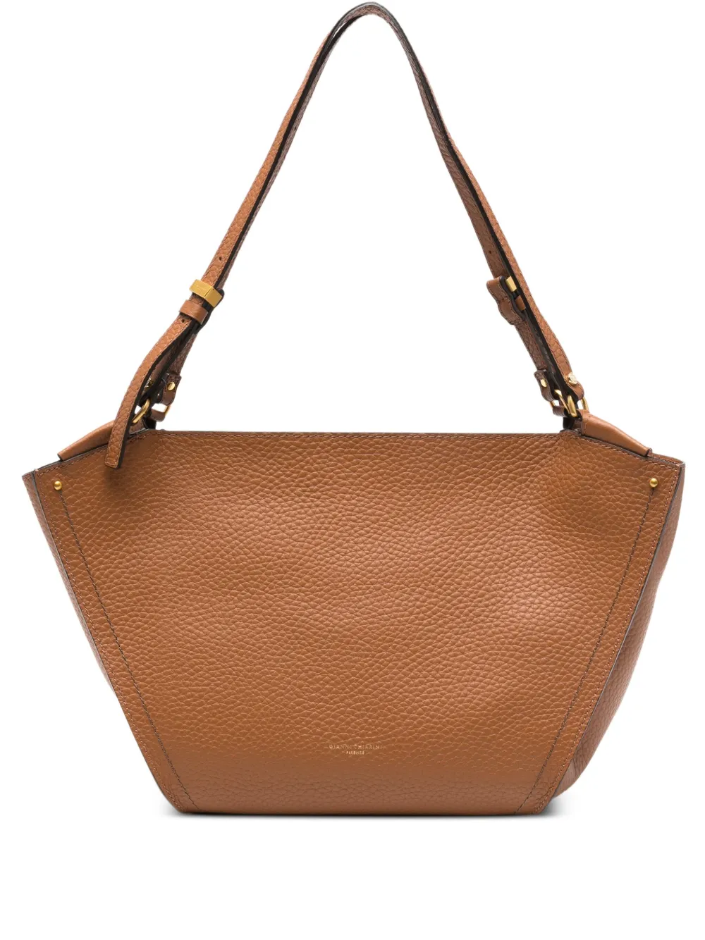 GIANNI CHIARINI Bloom レザーショルダーバッグ - ブラウン GIANNI CHIARINI Bloom レザーショルダーバッグ - ブラウン