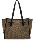 GIANNI CHIARINI Marcella herringbone-pattern tote bag - Neutrals