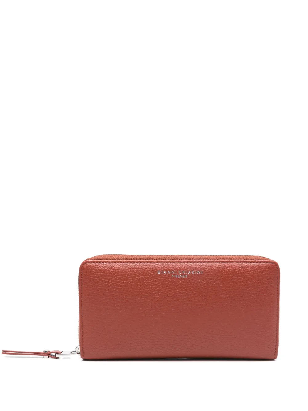 GIANNI CHIARINI zip leather wallet - Arancione