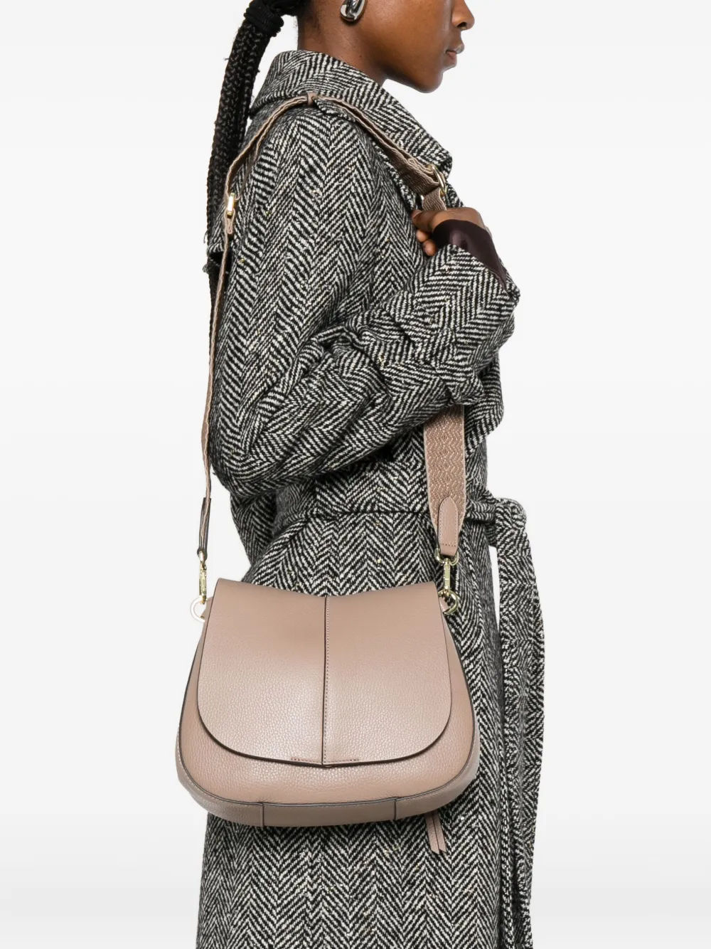 Gianni Chiarini Helena Shoulder Bag In Neutral