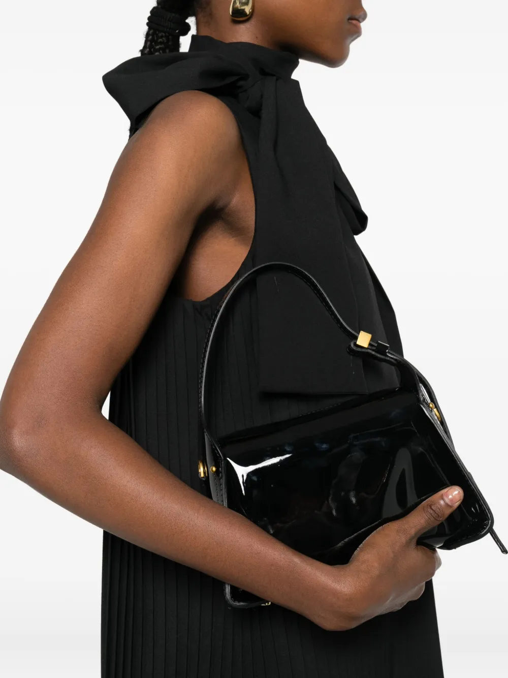 Gianni Chiarini Penelope Shoulder Bag In Black