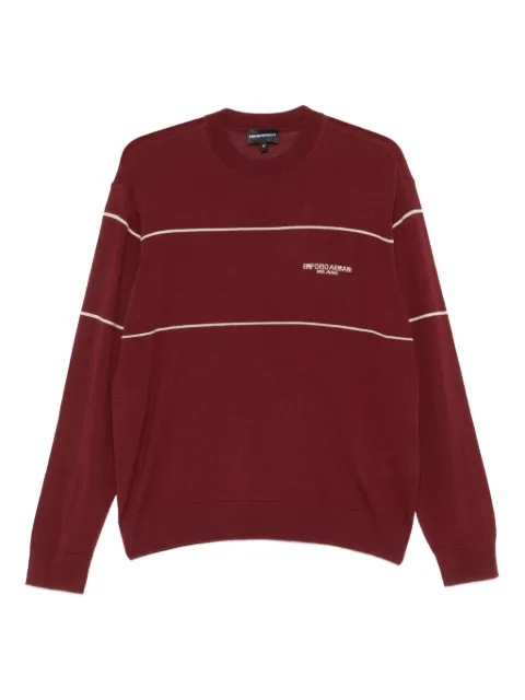 Emporio Armani suéter con motivo de rayas