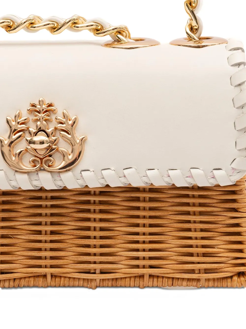&isla Selene Woven Chain Shoulder Bag In Neutral