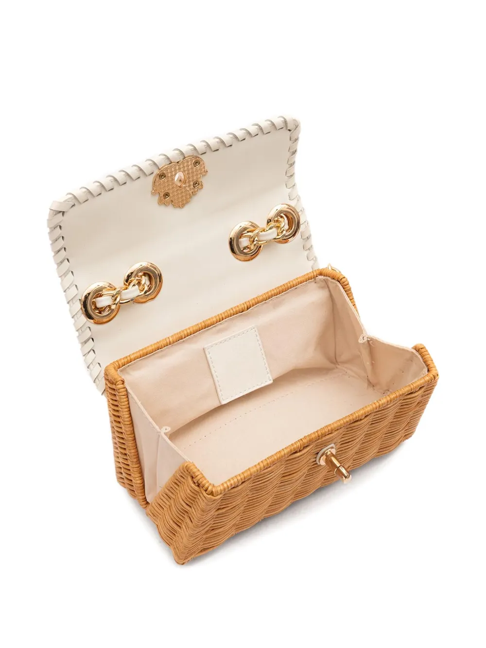 &isla Selene Woven Chain Shoulder Bag In Neutral