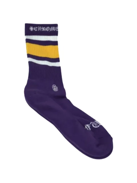 Chrome Hearts Co-ord Logo striped socks (pack of three)