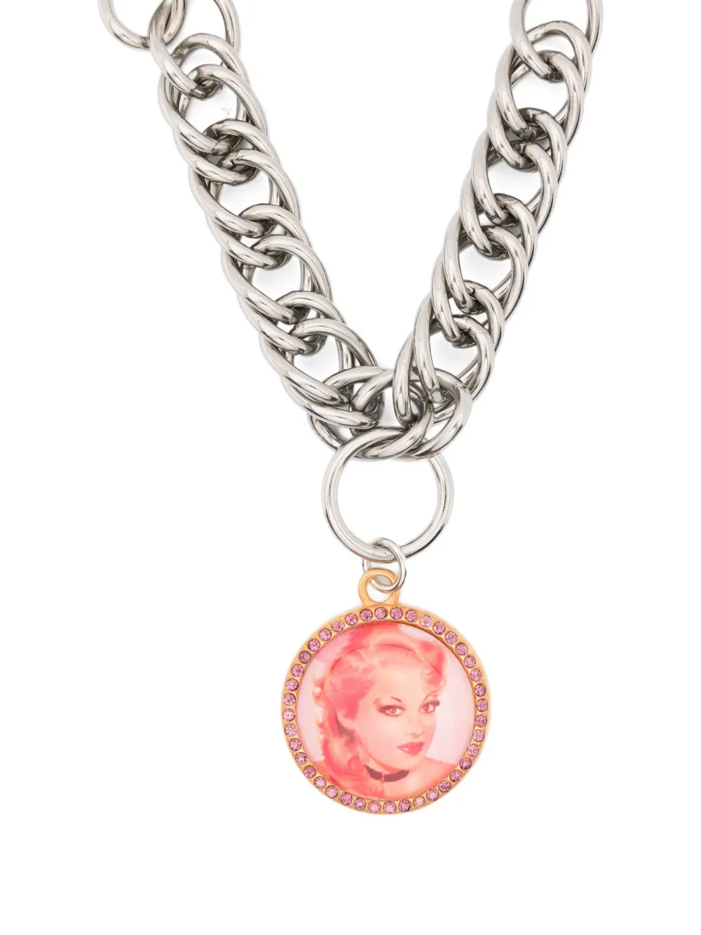 Chopova Lowena Chain Pendant Necklace In Metallic