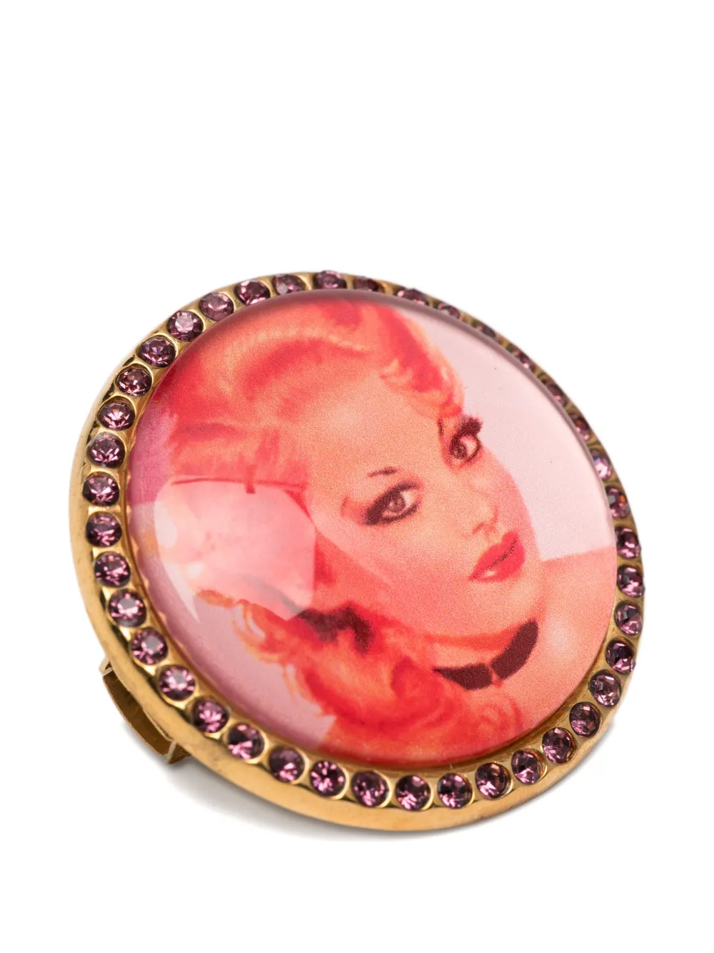 Chopova Lowena Portrait Rhinestoneembellished Hair Clips (set Of Two) In Multi