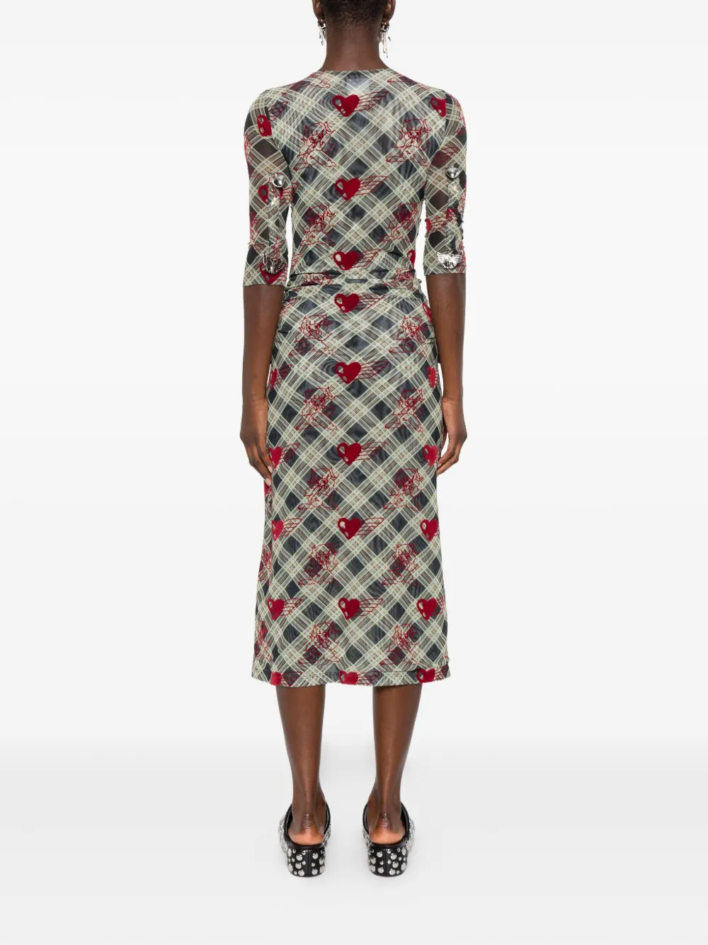 Chopova Lowena Sonicscape Bunny mesh jurk Groen