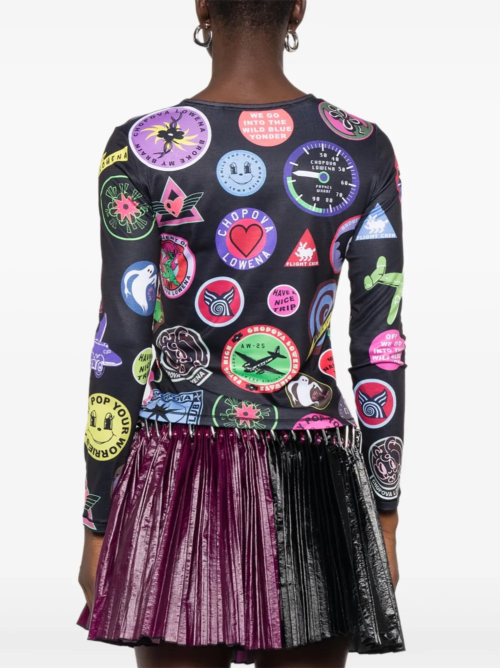 Chopova Lowena T-shirt met print Zwart