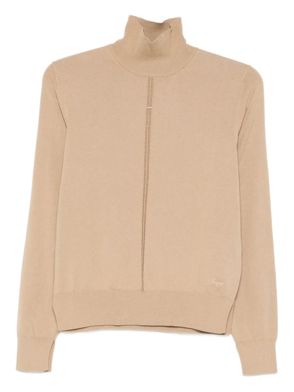 Hugo Boss Roll-neck Sweater In Neutral