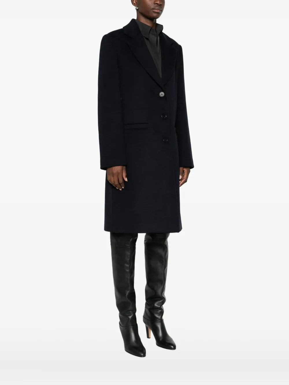 Liu •jo Single-breasted Coat In Black