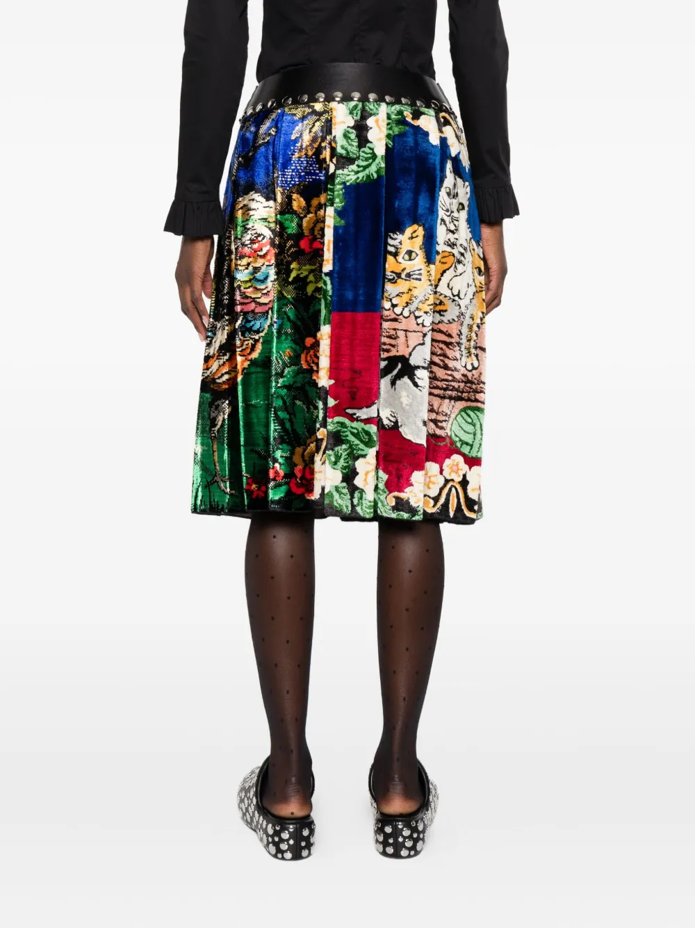 Chopova Lowena Graphic-print Belted Skirt In Multi